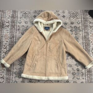 Gorgeous Mackintosh New England Tan Suede Style Jacket with shearling lining